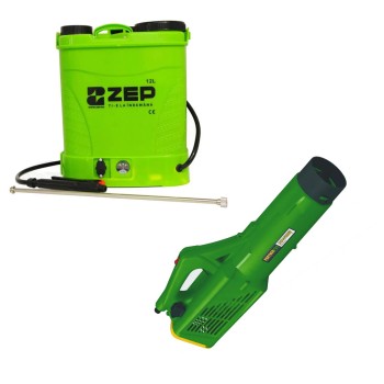 Pompa de stropit electrica cu acumulator, ZEP, 12l + Atomizor electric PARTNERPRO 99-FS02, 100W