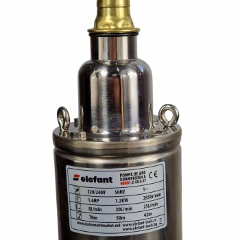 Pompa submersibila, ELEFANT 4QGD1.2-50-0.37, 370W, 30 l/min, adancime maxima 40m