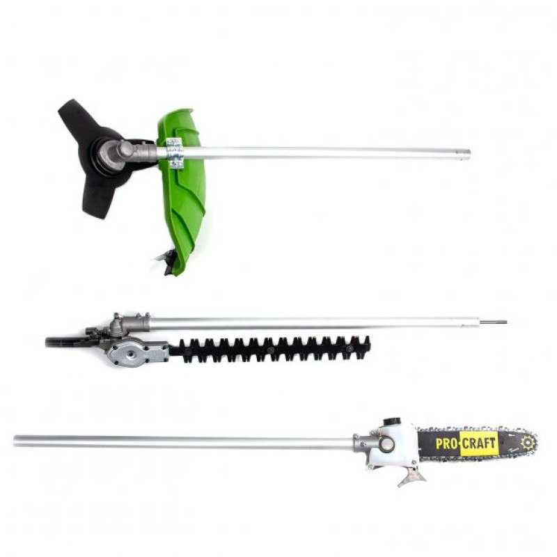 Trimmer electric pe acumulator, PROCRAFT PTA20/2, 2 x 20 V, 4Ah, 3 in 1, 3 sisteme de taiere