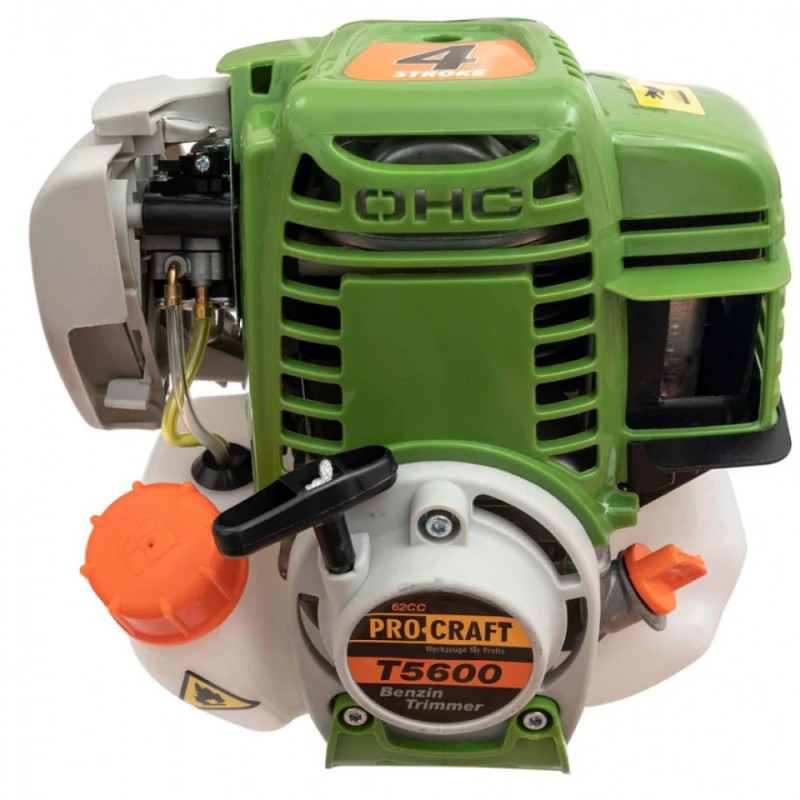 Motocoasa de umar pe benzina, PROCRAFT T5600, 4T, 7.8CP, 9000 rpm, 4 sisteme de taiere, ham Motocoasa de umar pe benzina, PROCRAFT T5600, 4T, 7.8CP, 9000 rpm, 4 sisteme de taiere, ham