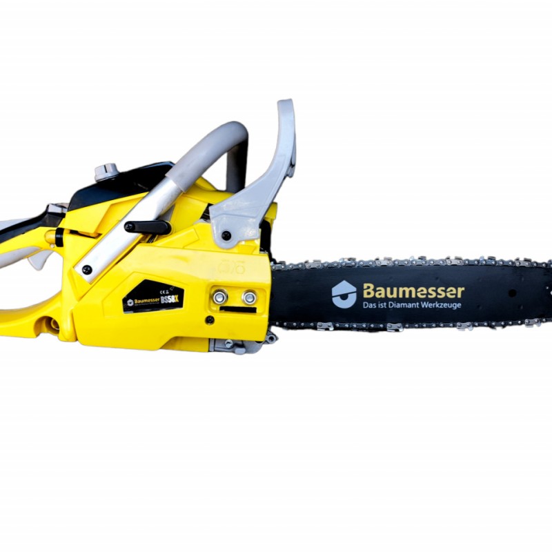 Motofierastrau (drujba) pe benzina, BAUMESSER BS58X, 2T, 4CP, 11500 RPM, 2 lame si 2 lanturi