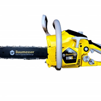 Motofierastrau (drujba) pe benzina, BAUMESSER BS58X, 2T, 4CP, 11500 RPM, 2 lame si 2 lanturi