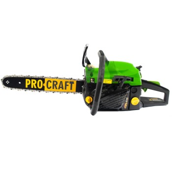 Motofierastrau (drujba) pe benzina, PROCRAFT GS-450, 2T, 7CP, 52cc, 8000 RPM, lama de 45 cm