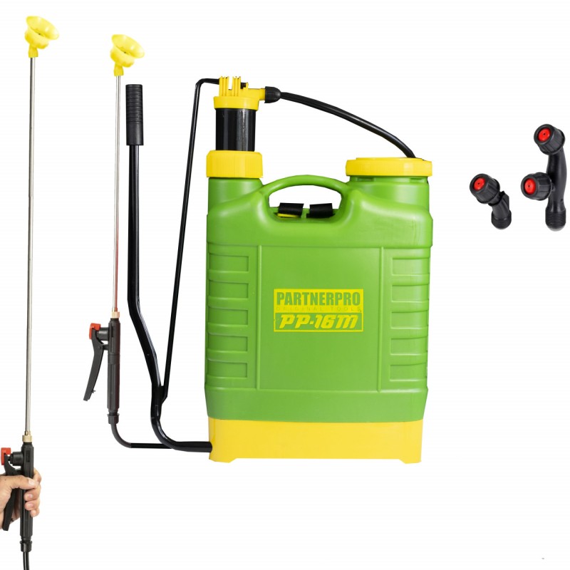 Pompa de stropit manuala, PARTNERPRO PP-16M, 16 litri, 3 duze
