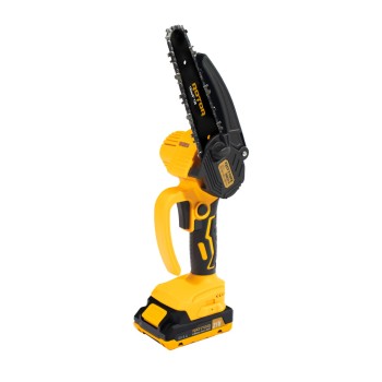 Mini fierastrau cu lant pe acumulator, ROTOR RMC21-6, 21V, 2Ah, 12m/s, lama 15 cm, 2 acumulatori inclusi